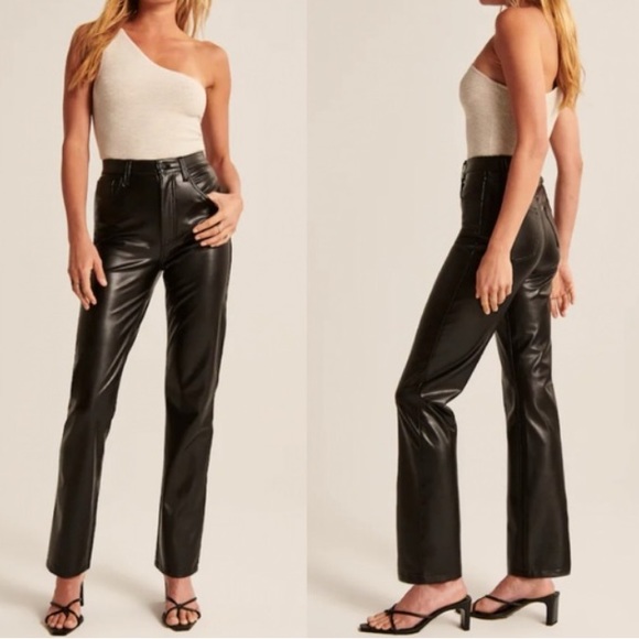 Abercrombie & Fitch | Pants & Jumpsuits | Abercrombie Fitch 9s Ultra High Rise Faux Leather 